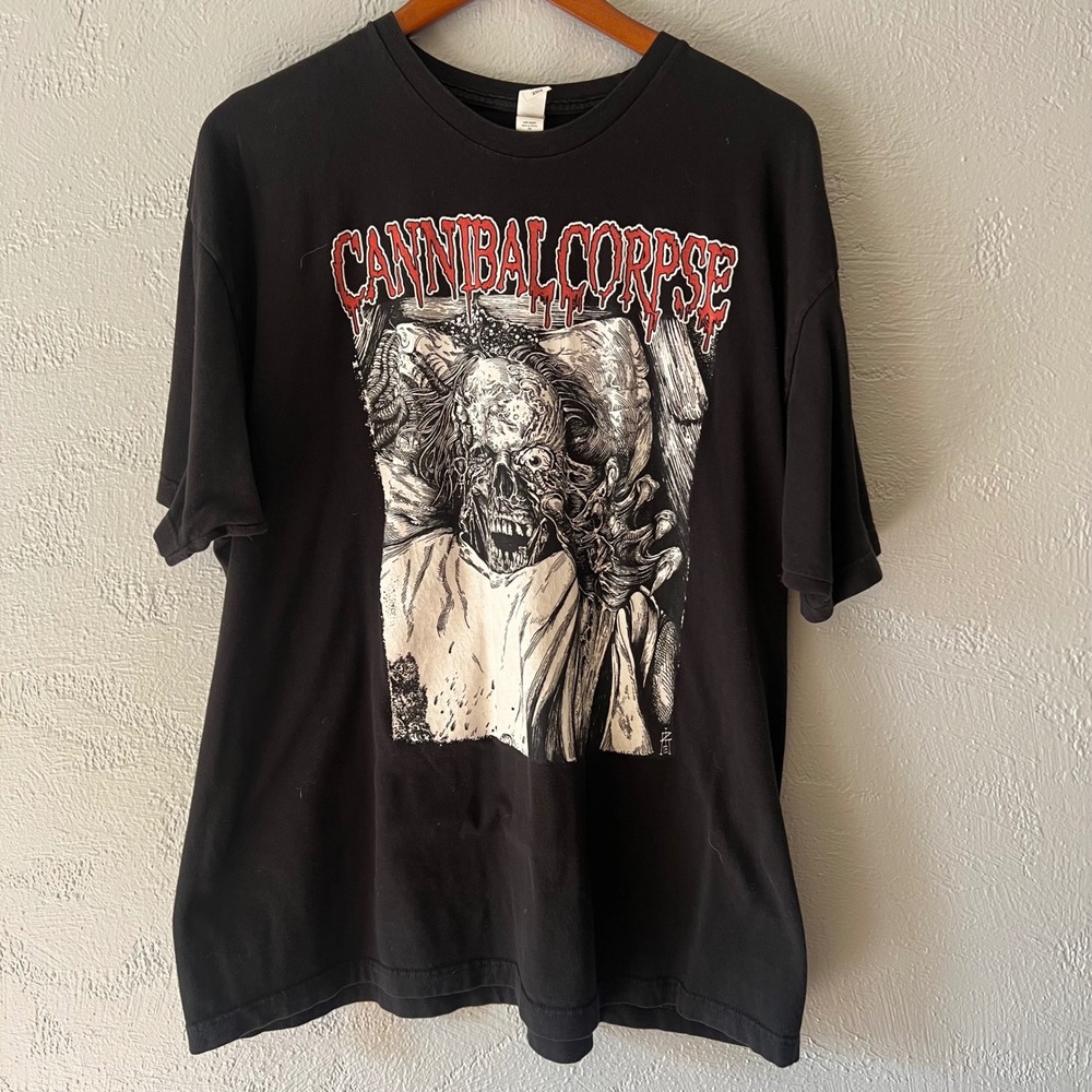Cannibal Corpse Band T-Shirt Mens XXL Black Tultex Ring Spun Cotton Graphic Tee